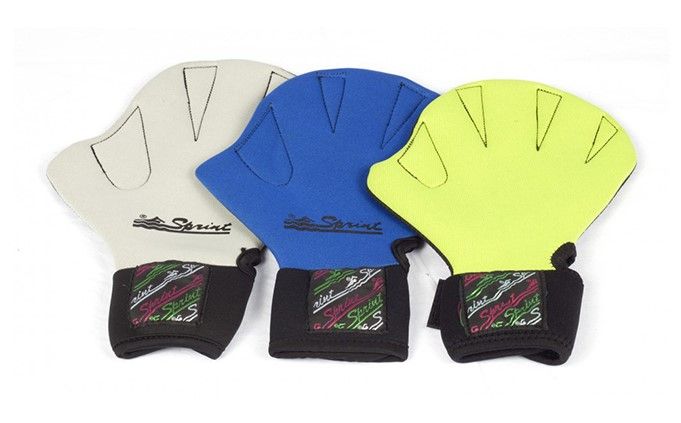 Аква-рукавички Sprint Aquatics 783, закриті пальці (липучка), SA-783-M-BL (синій) SA-783-XX фото