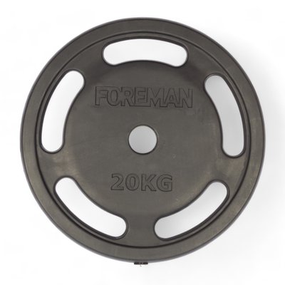 Olympic disc Foreman ROEZH 5-Grip, 10 kg (black), FM-ROEZH-10-BK