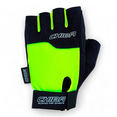 Gloves for fitness for men Chiba Power, neon/black, CH-40400-neon/black-S