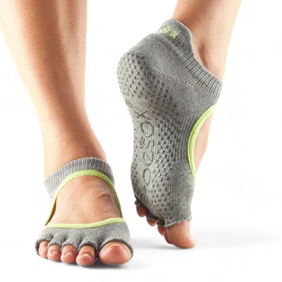 Шкарпетки для йоги ToeSox Half Toe Bellarina Grey/Lime, TS-812035021604-S TS-S0152XHGL фото