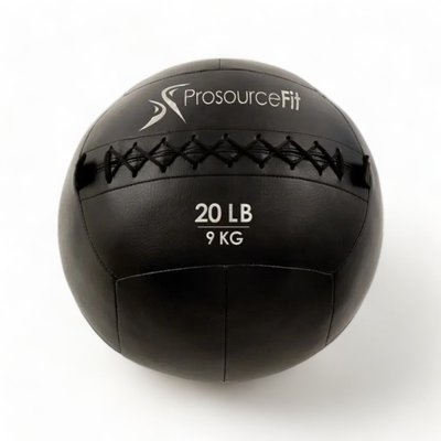 М'яч набивний ProsourceFit Soft Wall Ball, 9 кг (чорний), PS-2213-20-BK PS-2213-20-BK фото