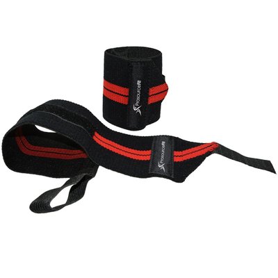 ProsourceFit Weight Lifting Wrist Wrap w/ Loop, PS-5000-BK/RD