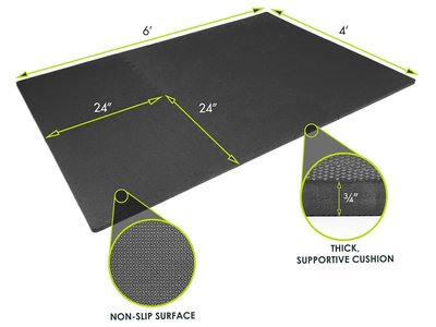 Puzzle mat for training (6 sections) ProsourceFit Puzzle Mat, 19 mm (black), PS-2997-3/4-BK