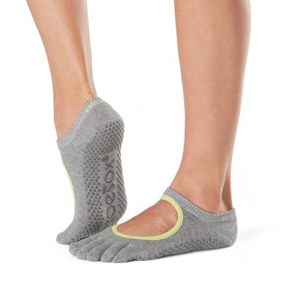 Шкарпетки для йоги ToeSox Full Toe Bella Grey/Lime, TS-841090108593-S TS-S0122XHGL фото