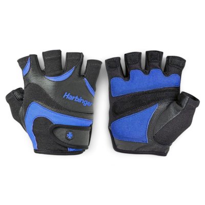 Gloves for men's fitness Harbinger FlexFit, HB-13810-blue-S