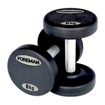 Dumbbells with rubber and urethane coating