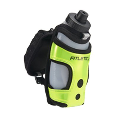 Fitletic Hydra Pocket Hydration Handheld Flask Cover, FL-HH12-06-BK/GN