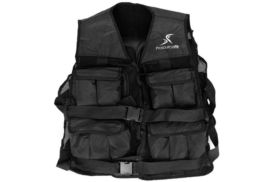 Жилет-обважнювач ProsourceFit Weighted Vest, 9 кг (чорний), PS-1162-20-BK PS-1162-20-BK фото