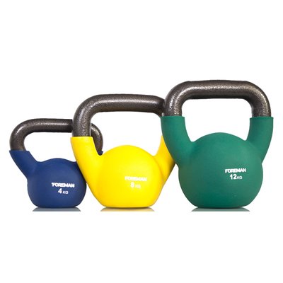 Set of weights (6 pairs) Foreman TTK, 4-8-12-16-20-24 kg (colored), FM-TTK-4-24