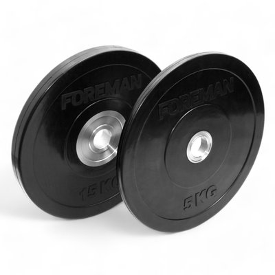 Диск бамперний для кроссфіта Foreman RBP, 10 кг (чорний), FM-RBP-10-BK FM-RBP-10-BK фото