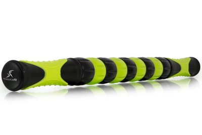 ProsourceFit Massage Stick Roller (Black/Green), PS-2186-BK/GN