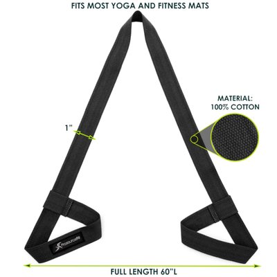 ProsourceFit Yoga Mat Carrying Sling, PS-2050-BK (black)