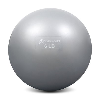 ProsourceFit Toning Ball, 2.72 kg (silver), PS-2222-6-SL