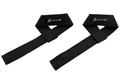 ProsourceFit Weight Lifting Straps (Black), PS-1165-BK