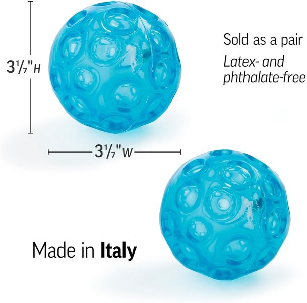 Мячі масажні (2 шт) Franklin Small Textured Ball, 8 см (кришталево-синій), FR-90.09-BL FR-90.09-CB фото