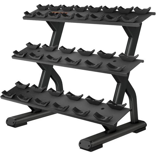 Precor Discovery 3-Tier Dumbbell Rack (holds 10 pairs), PR-DBR0814-BP (black)