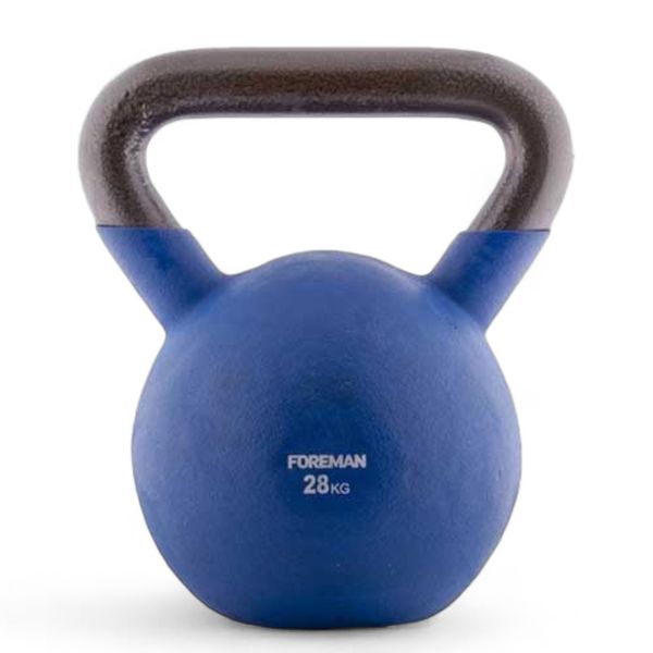 Neoprene kettlebell Foreman TTK, 28 kg (blue), FM-TTK-28-BL