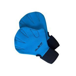 Sprint Aquatics 783 Aqua Gloves, Closed Fingers (Velcro), SA-783-S-AQ (Aqua)