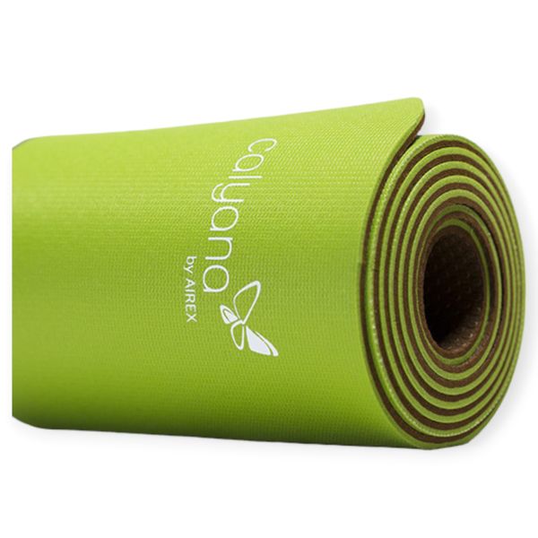 Коврик для йоги Airex Calyana Prime Yoga Mat, 4.5 мм, AX-CLN-01-LG/NB (салатовый/коричневый) AX-CLN-01-XX фото