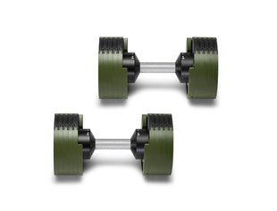 Dumbbells set NUO Nuobell Green/Silver, 2-20 kg, NO-NB220GRE