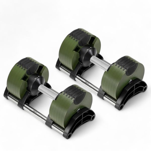 Dumbbells set NUO Nuobell Green/Silver, 2-20 kg, NO-NB220GRE