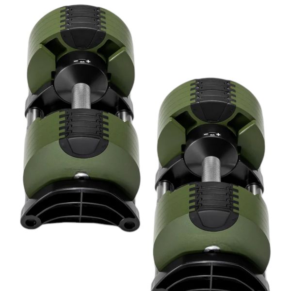 Dumbbells set NUO Nuobell Green/Silver, 2-20 kg, NO-NB220GRE