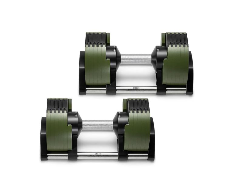 Dumbbells set NUO Nuobell Green/Silver, 2-20 kg, NO-NB220GRE