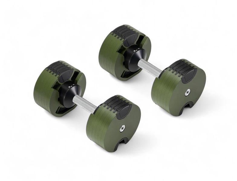 Dumbbells set NUO Nuobell Green/Silver, 2-20 kg, NO-NB220GRE