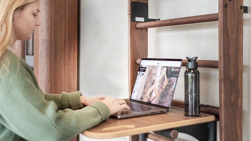 Опция для WallBars: Стол для ноутбука NOHRD WallBars Desk, ND-12.264 (дуб) ND-12.264 фото