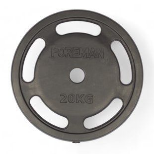 Диск олімпійський Foreman ROEZH 5-Grip, 25 кг (чорний), FM-ROEZH-25-BK FM-ROEZH-25-BK фото