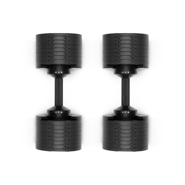 Dumbbells set NUO Nuobell Black, 2-32 kg