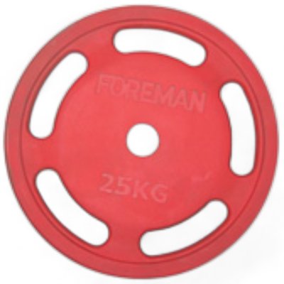 Диск олімпійський Foreman ROEZH 5-Grip, 25 кг (червоний), FM-ROEZH-25-RD FM-ROEZH-25-RD фото