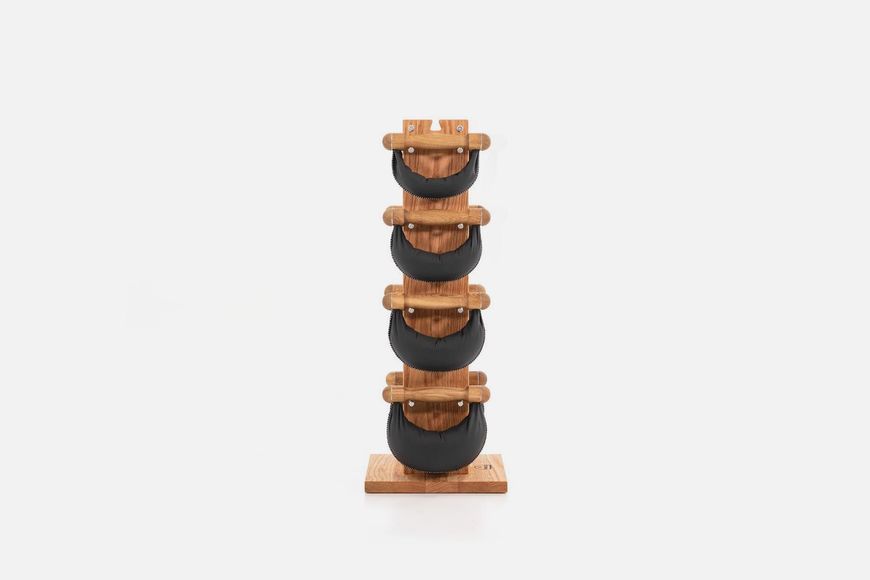 Dumbbell swing with tower (4 pairs, 2-4-6-8 kg) NOHRD Swing Tower Oak, ND-13.215 (oak)