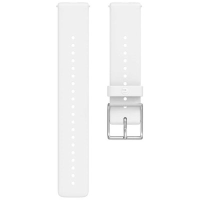 Polar 20mm Silicone Wristband White/Silver, PL-91075848-S