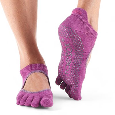 Шкарпетки для йоги ToeSox Full Toe Bellarina Mulberry Batik, TS-841090129390-S TS-S0142XMLB фото