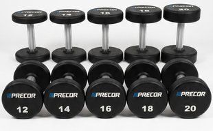 Гантелі уретанові (5 пар, 12-14-16-18-20 кг) Precor Urethane Dumbbells, PR-UD-12-20 PR-UD-12-20 фото