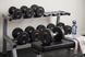 Set of dumbbells (5 pairs) GMAX RD, 12-14-16-18-20 kg (rubber), GM-RD-12-20-BK