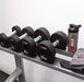Set of dumbbells (5 pairs) GMAX RD, 2-4-6-8-10 kg (rubber shell), GM-RD-2-10-BK