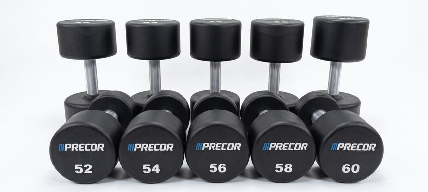 Urethane dumbbells (5 pairs, 52-54-56-58-60 kg) Precor Urethane Dumbbells, PR-UD-52-60