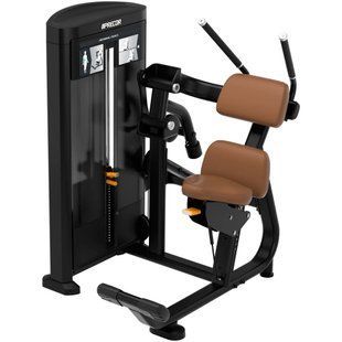 Precor Resolute Ab Crunch Seated Ab Machine, PR-RSL0714-BP/AS (Black/Brown)