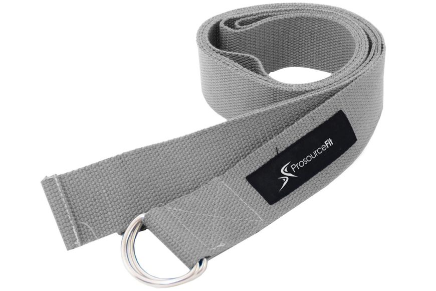 Ремінь для йоги ProsourceFit Metal D-Ring Yoga Strap, 245 см, PS-2014-BK (чорний) PS-201Х-XX фото