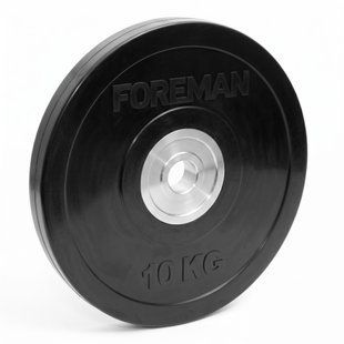 Диск бамперный для кроссфита Foreman BM, 10 кг (черный), FM-BM-10-BK FM-RBP-10-BK фото