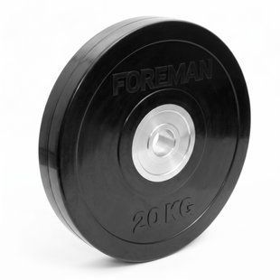 Диск бамперный для кроссфита Foreman BM, 20 кг (черный), FM-BM-20-BK FM-RBP-20-BK фото