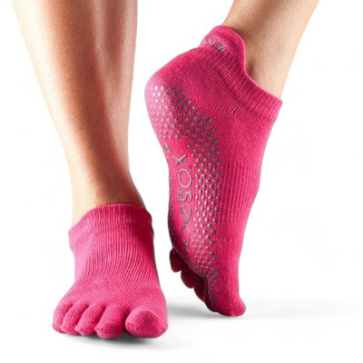 Шкарпетки для йоги ToeSox Full Toe Low Rise Fuchsia, TS-794504192957-M TS-S0182XFUS фото