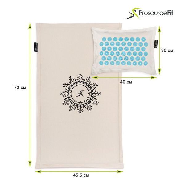 Акупунктурний мат з подушкою ProsourceFit Ki Acupressure Mat & Pillow, PS-1209-AQ (аква) PS-1209-XX фото