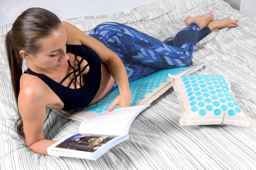 Акупунктурний мат з подушкою ProsourceFit Ki Acupressure Mat & Pillow, PS-1209-PR (фіолетовий) PS-1209-XX фото