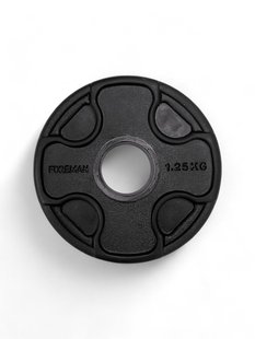 Olympic disc Foreman PRR, 1.25 kg (black), FM-PRR-1.25-BK