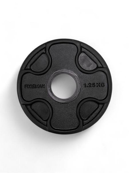 Olympic disc Foreman PRR, 1.25 kg (black), FM-PRR-1.25-BK