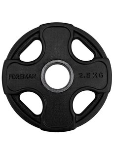 Диск олімпійський Foreman PRR, 2.5 кг (чорний), FM-PRR-2.5-BK FM-PRR-2.5-BK фото