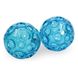Massage balls (2 pcs) Franklin Small Textured Ball, 8 cm (crystal blue), FR-90.09-BL